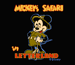 Mickey's Safari in Letterland title screenshot